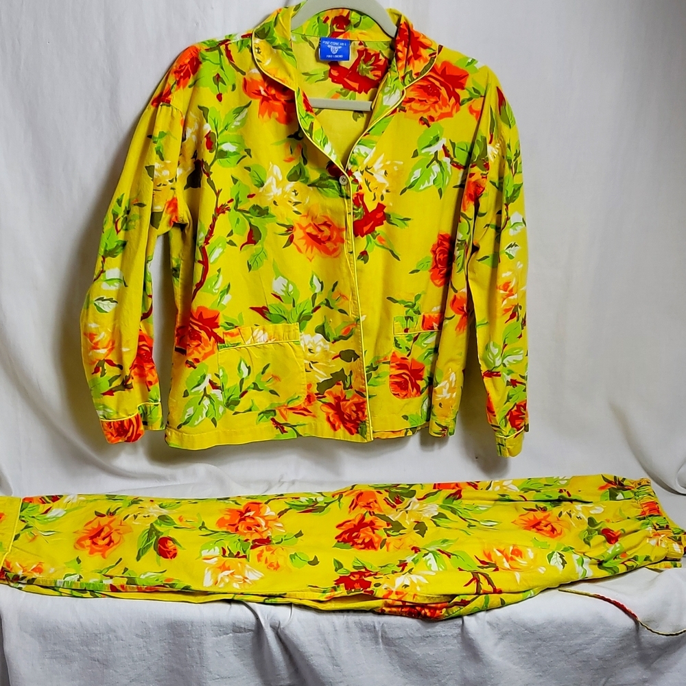 Pine Cone Hill Sunny Yellow Cotton Pajamas Set size S